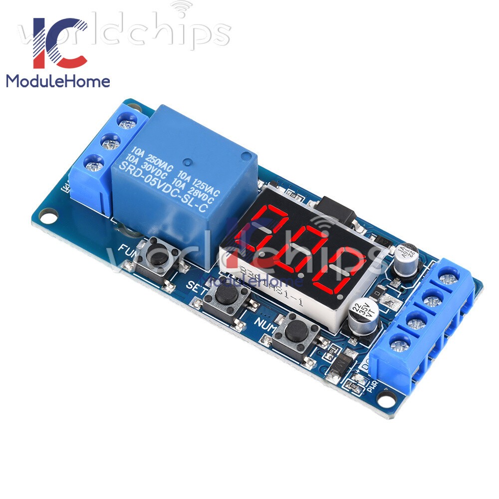 LED Time Relay Module Multi-function Digital Display Delay Start Relay Switch
