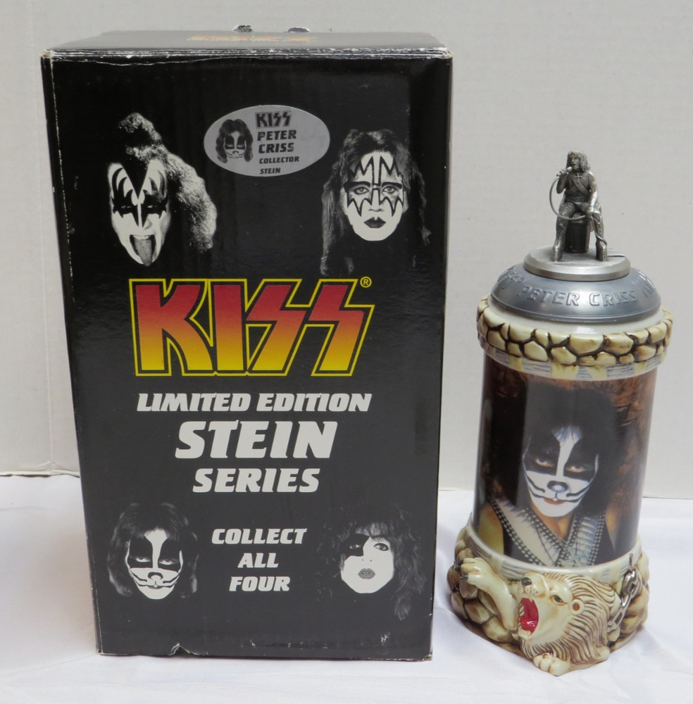 KISS PETER CRISS BEER STEIN IN BOX WITH COA #678