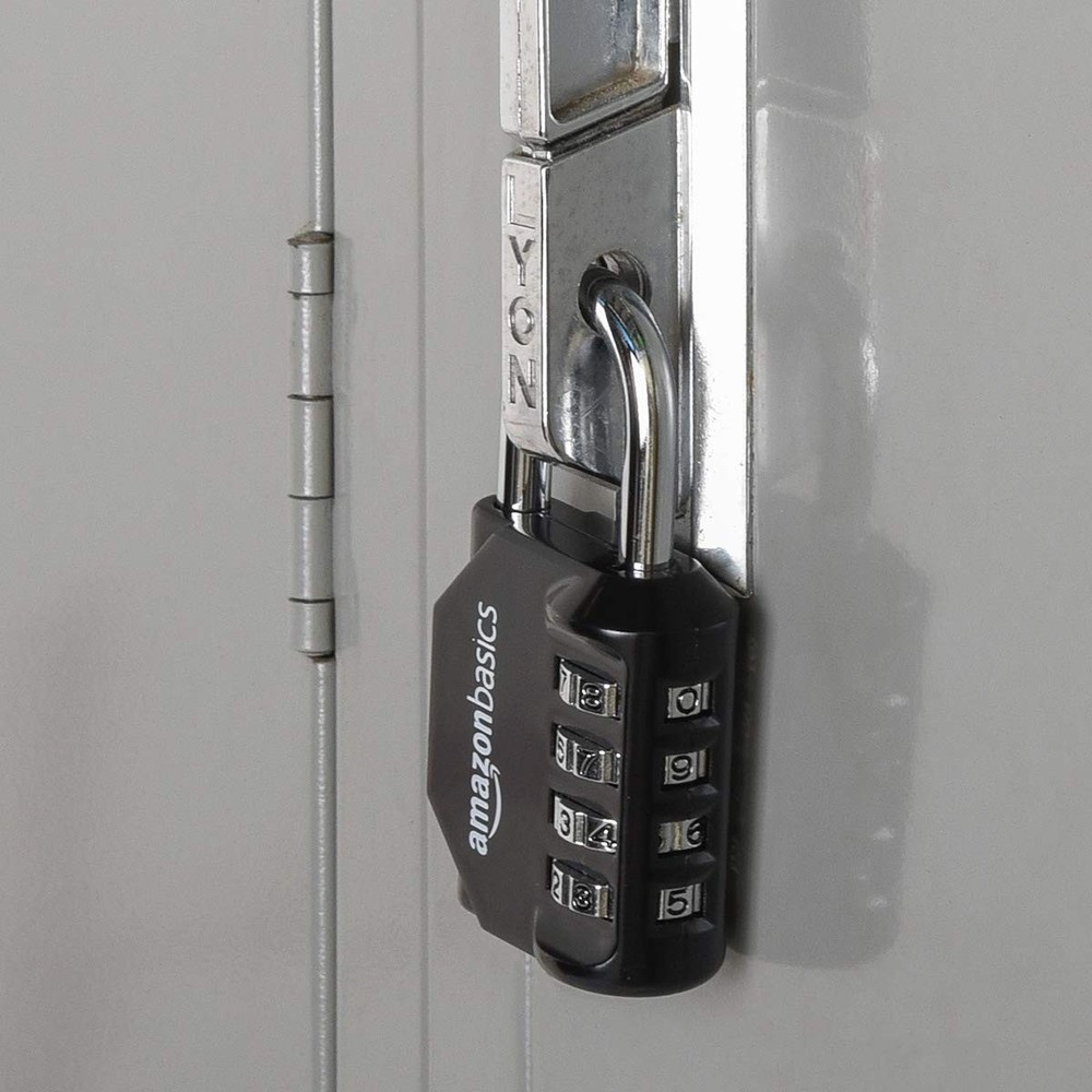 Amazon Basics 4-Digit Combination Lock, Black, 2-Pack Black