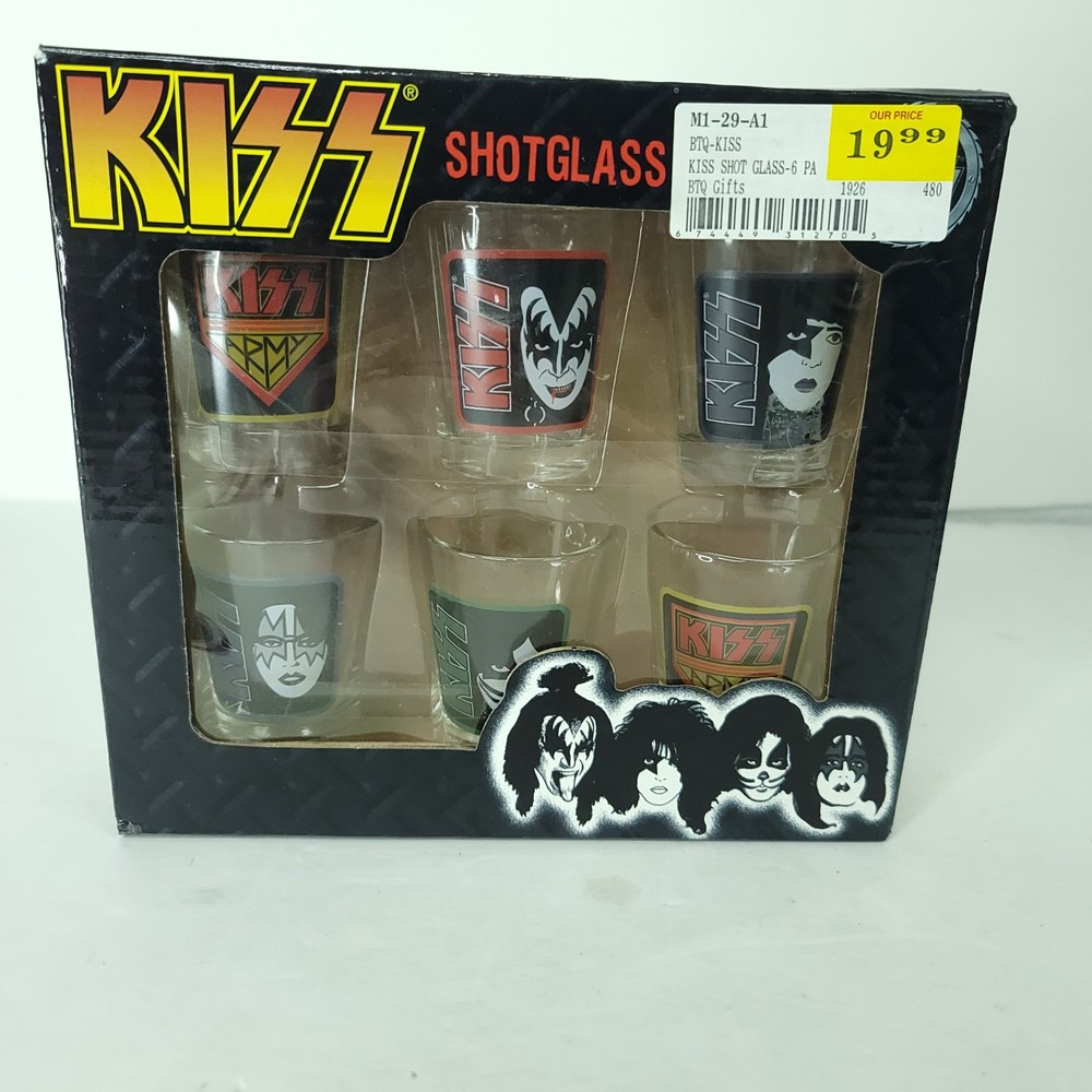 KISS Army Shotglass 6-Pack 2010 KISS Catalog Gene Ace Paul Peter New Sealed