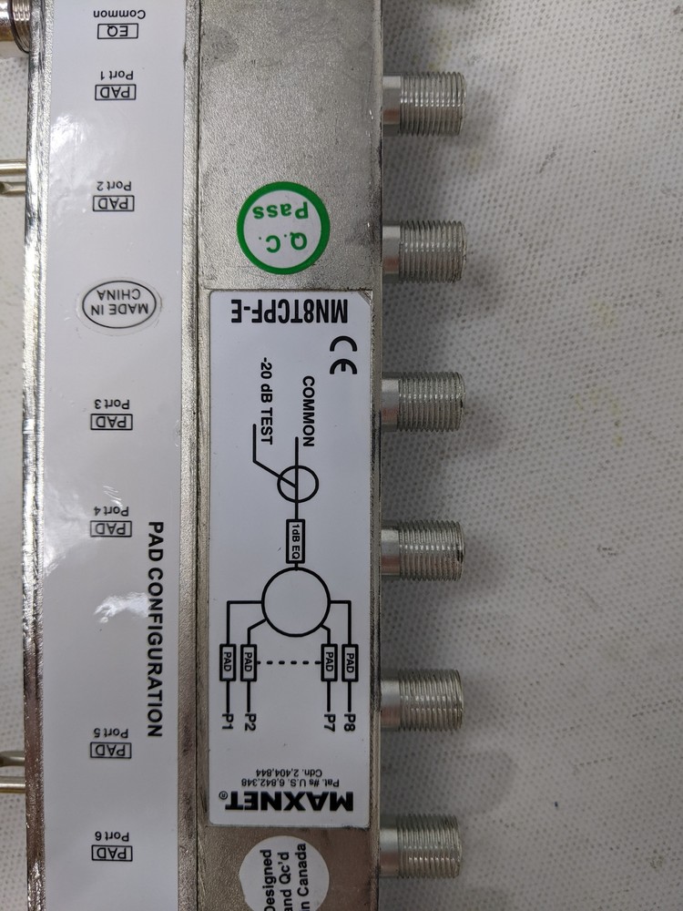 MAXNET MN8TCPF-E -20 dB Test Port Splitters/Combiner 8 port