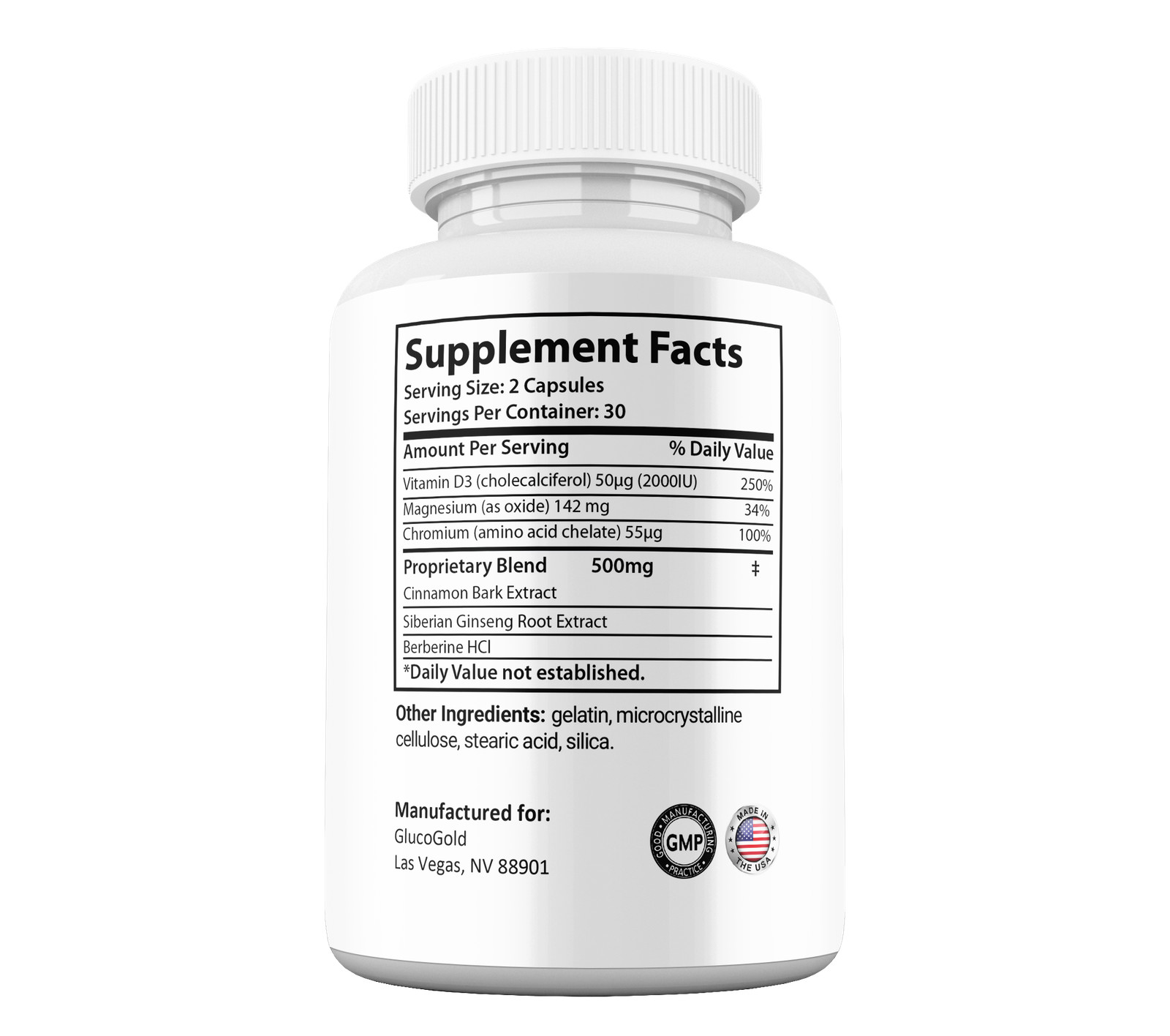 Gluco Gold Advanced Capsules, Max Strength GlucoGold Supplement (1 Pack)