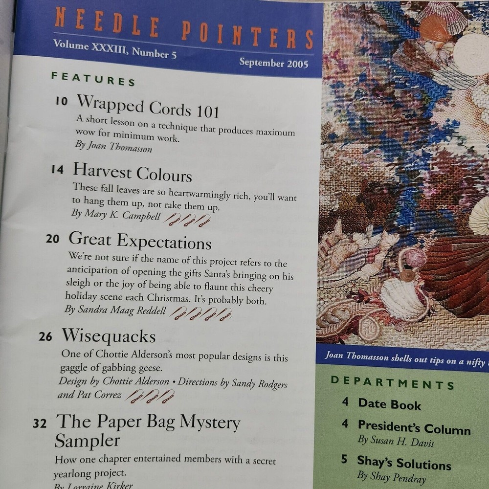 Needle Pointers Magazine Back Issue September 2005