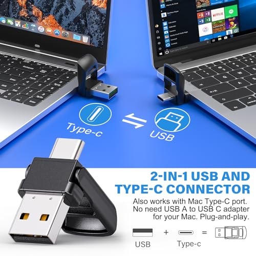 Presentation Clicker Wireless Presenter Remote Clicker for 2-in-1 USB C+USB A