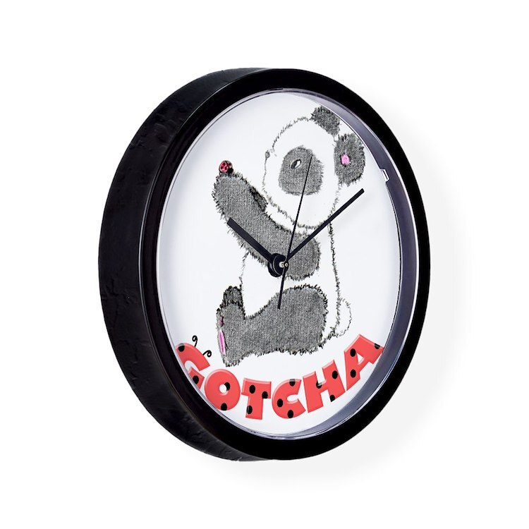 CafePress Gotcha Unique Decorative 10" Wall Clock (1107468063)