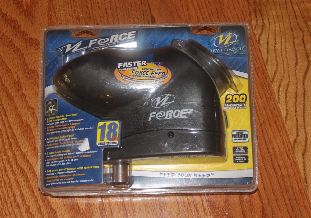 VIEWLOADER VL FORCE ELECTRONIC PAINTBALL LOADER HOPPER 200 Round New Sealed