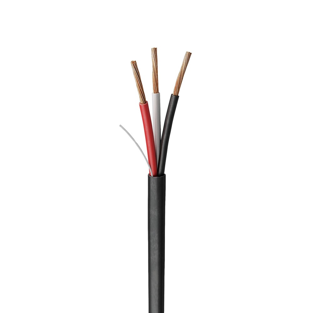 Voltive 18/3 Low Voltage Wire, Plenum CL3P, Black, 500ft