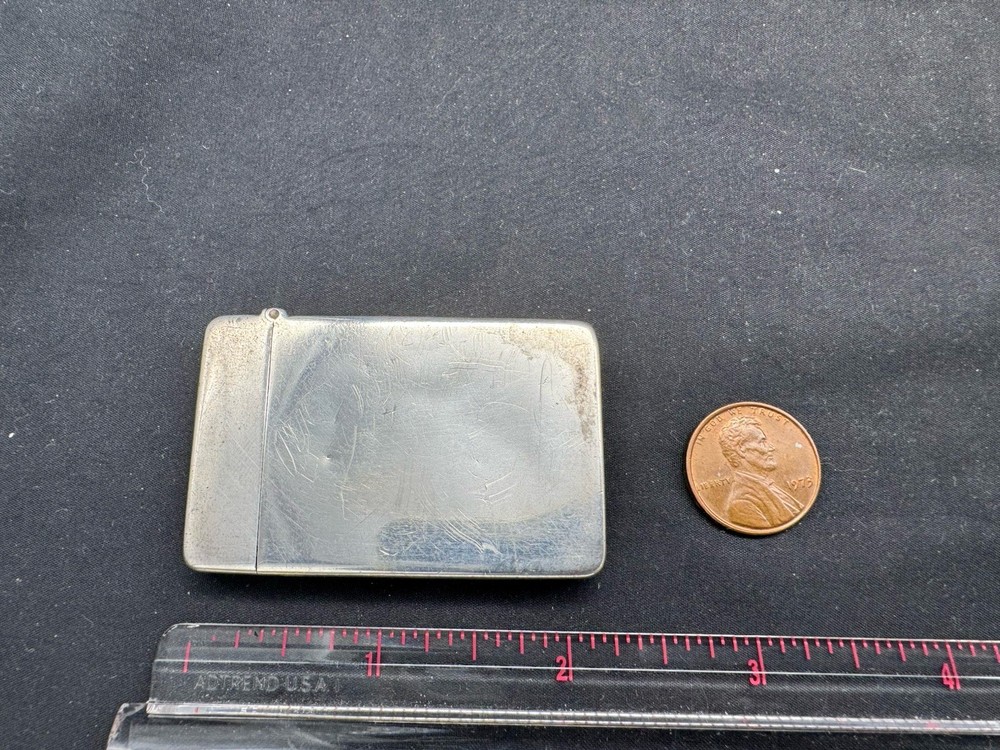 ANTIQUE STERLING SILVER MATCH SAFE, 30 grams