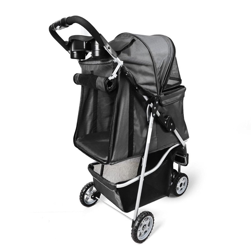 Pet Strollers 3-Wheel Dog Stroller Folding Flexible for Small Medium Dog & Cat