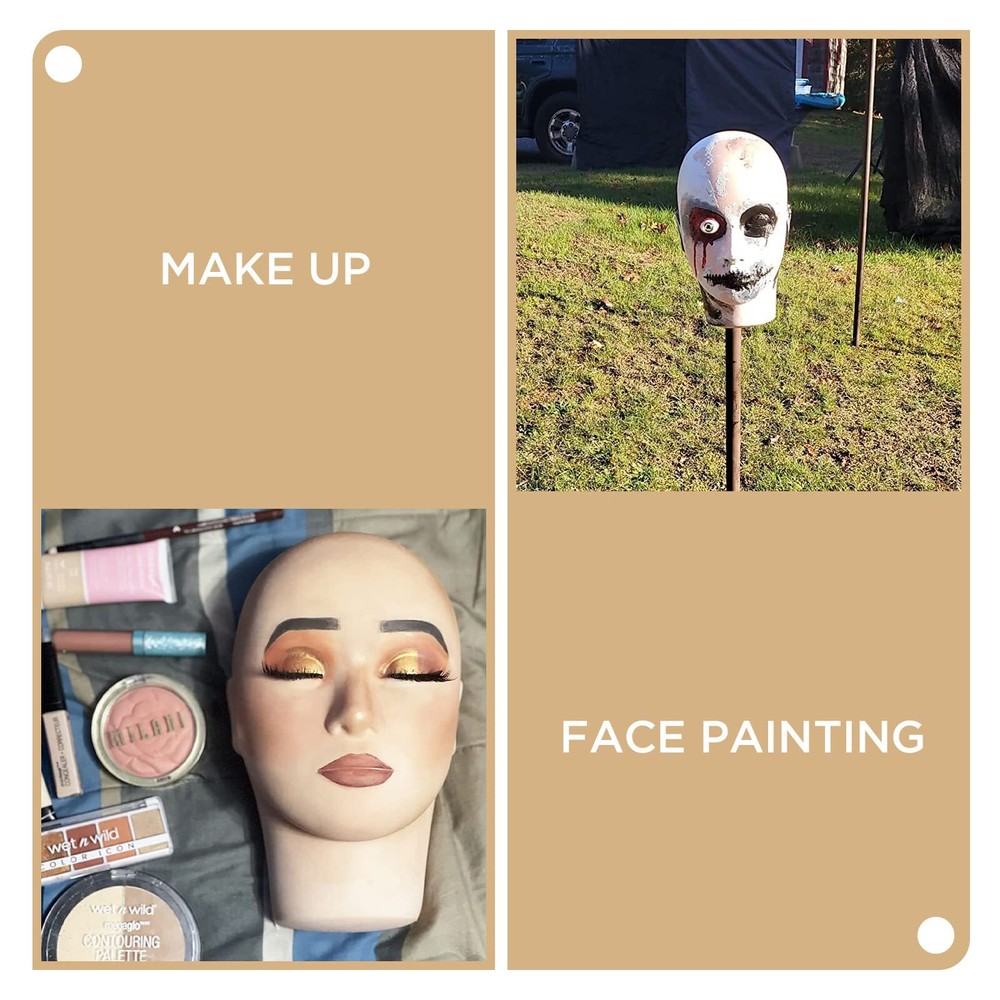 LASHVIEW Lash Mannequin Head, Practice Training Head,for Make Up and Lash