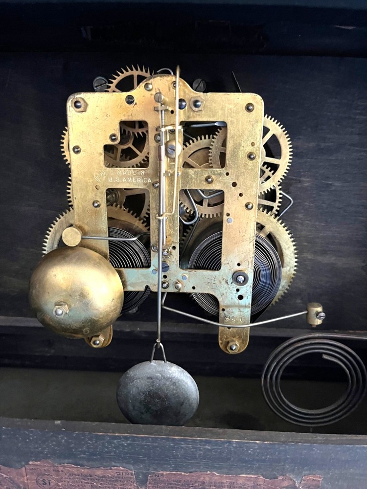 Antique Seth Thomas Adamantine Mantle Clock in Working Condition with Key