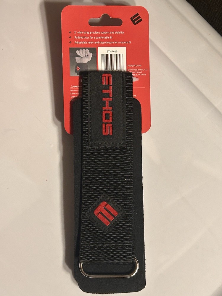 Ethos 2” Padded Wrist Stabilizer With Adjustable Hook And Loop Closure. NWT.