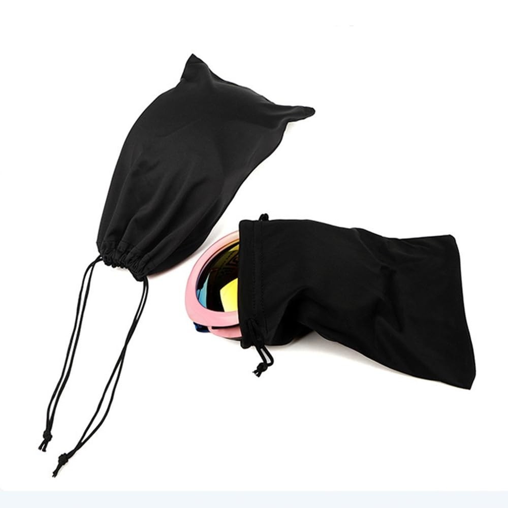 4 Pieces Ski Goggle Bag Microfiber Drawstring Pouch Snow Goggle Protection Ba...