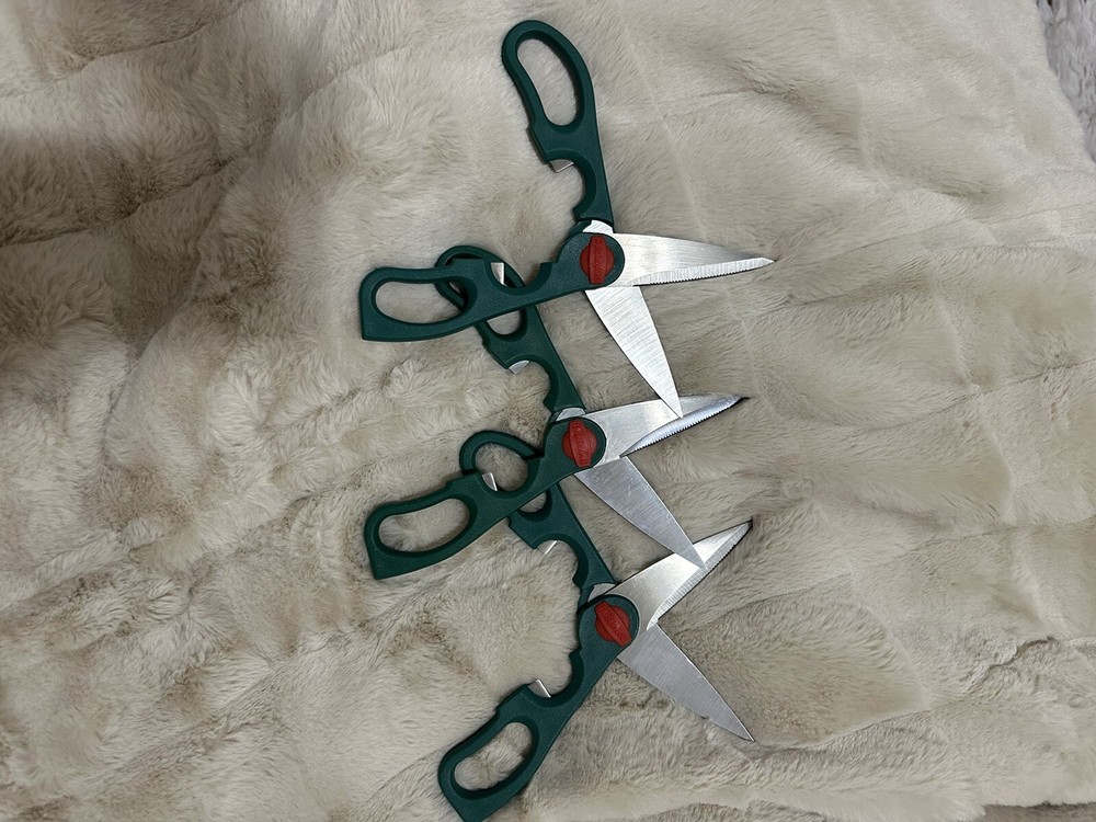 Farberware Multipurpose Scissors Open Bottle Caps Cuts paper and Fabric 3 Pack