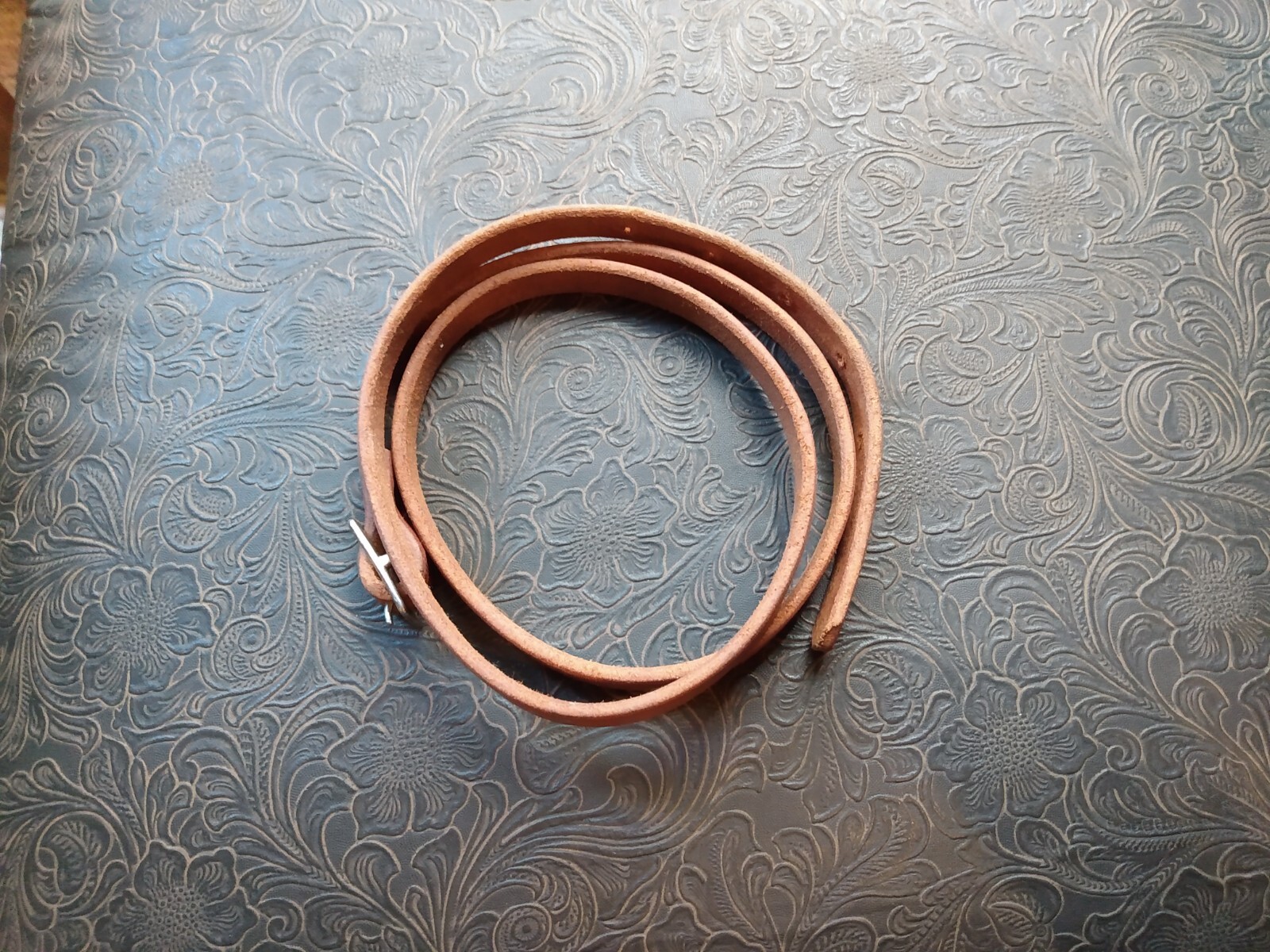 Vintage Hermann Oak Medium Oil Leather Throatlatch Western Show Bridle Headstall