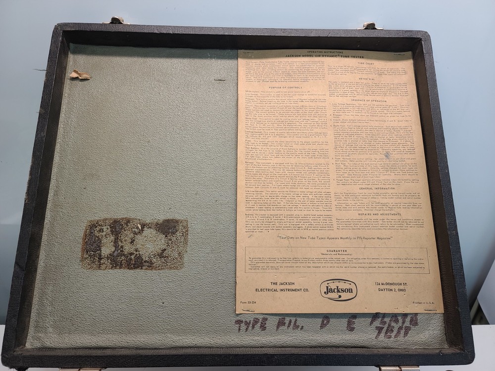 Jackson Dynamic Tube Tester Model - 648