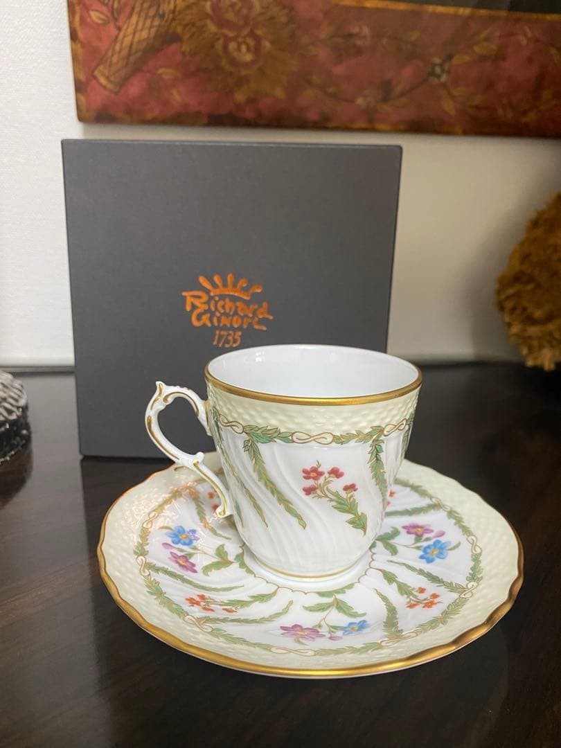 Richard Ginori Ghirlanda Demitasse Cup Saucer Set #1