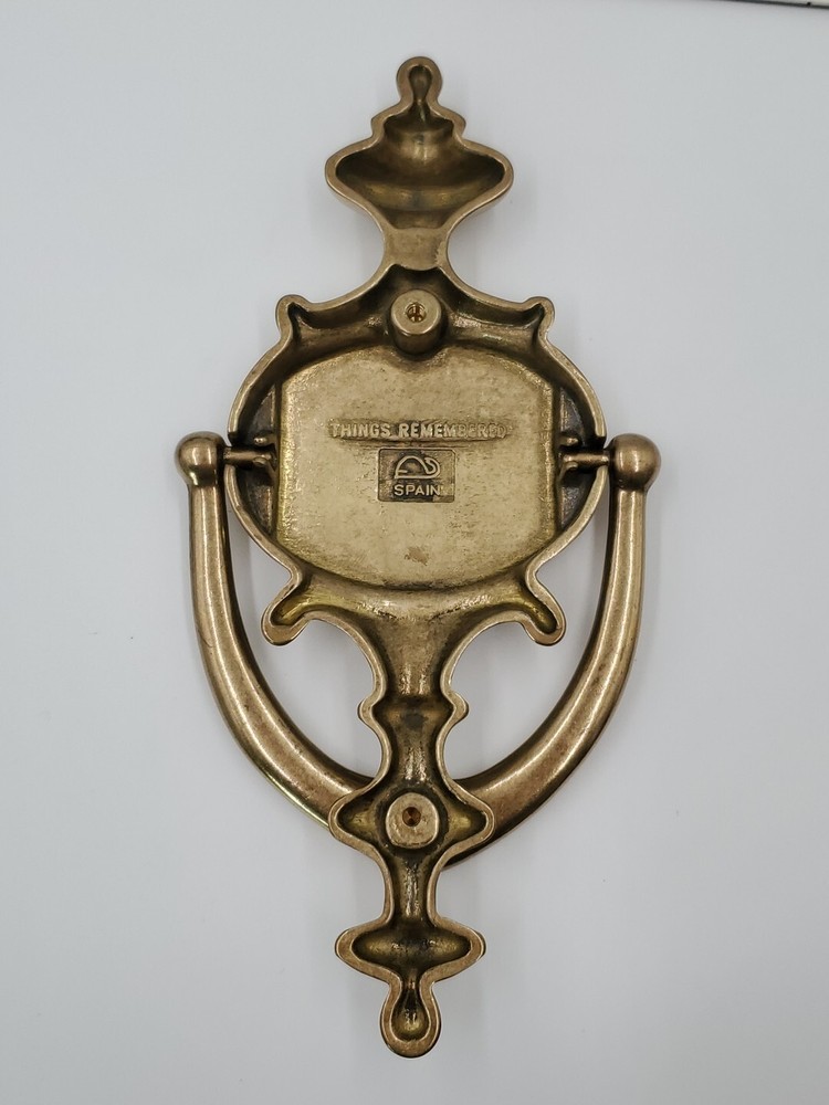 Things Remembered "FERRELL" Polished Solid Brass Door Knocker & Hardware SPAIN
