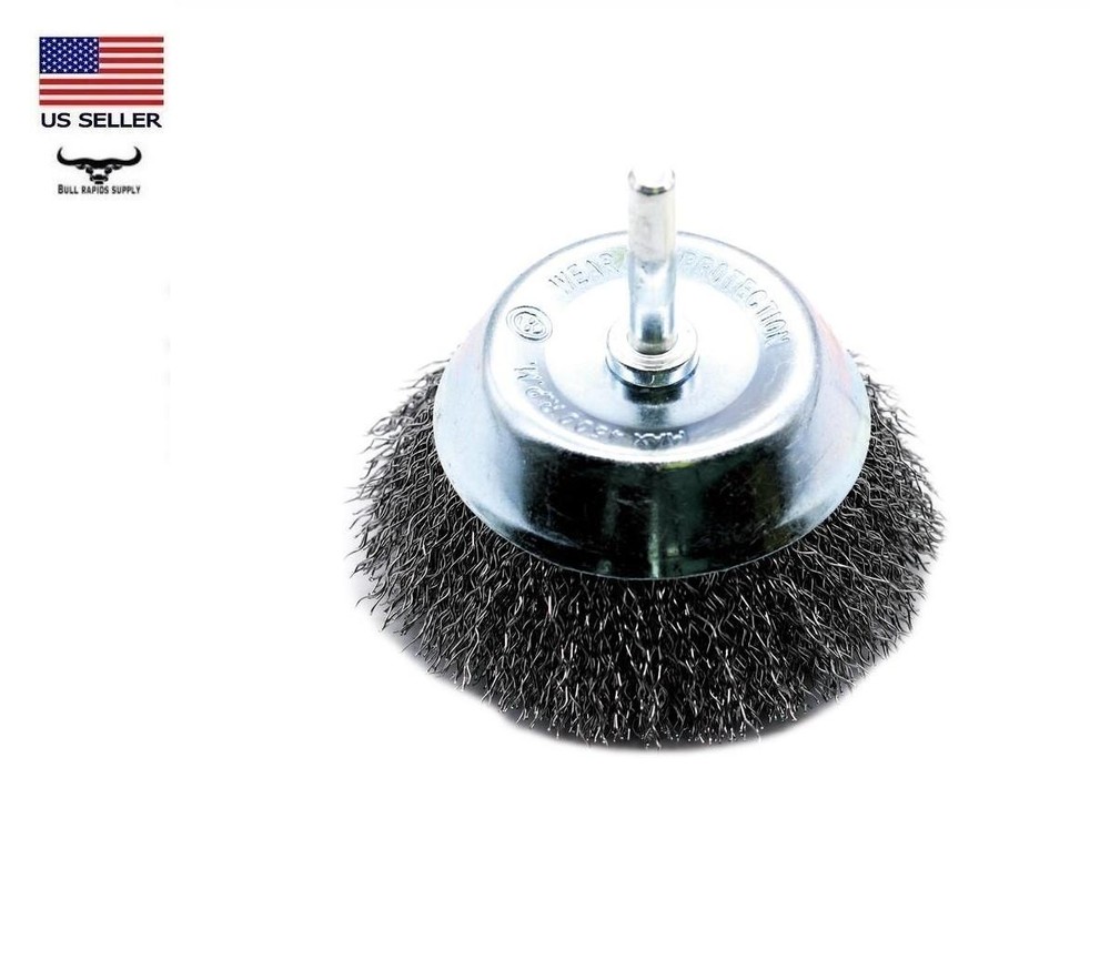 2" Coarse Wire Wheel Brush for 1/4" Arbor Drill Remove Rust Scale Paint & Debris