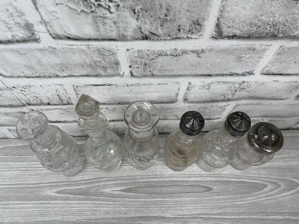 Silverplate Reed & Barton Cruet Set #1659 7 Piece On Stand