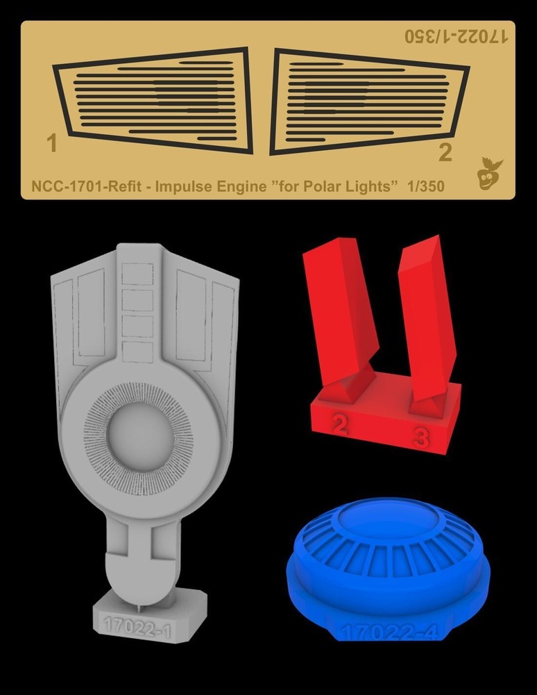 Green Strawberry 1/350 Star Trek Constitution Class (Refit) - Impulse engine