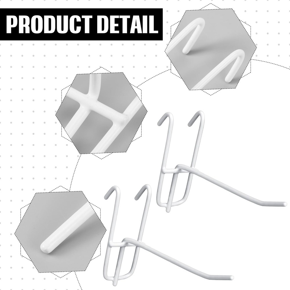 4 Inch Grid Wall Hooks 25 Pcs Gridwall Panel Hooks Garage Wall Mount Organize...