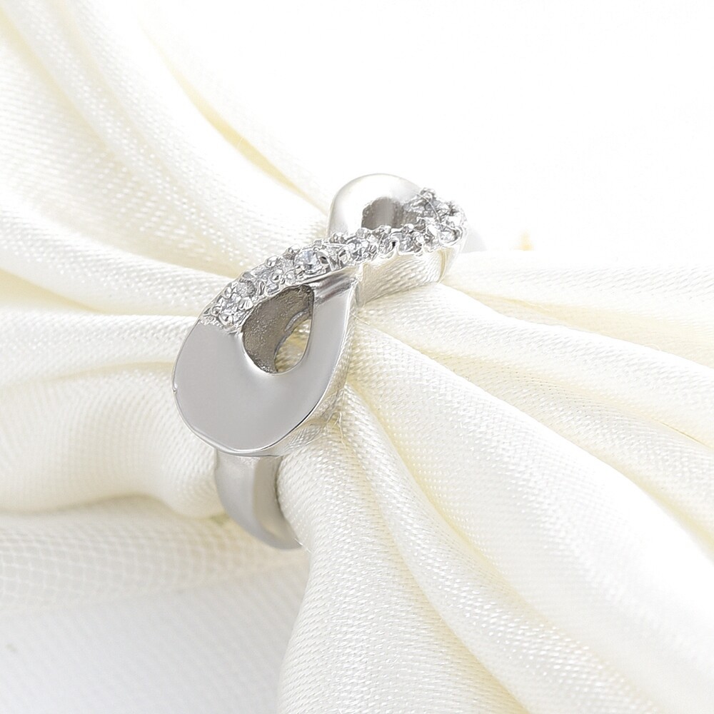 Infinity Ring Heart Shape Hold Loved Ones Ashes Cremation Urn Ring Finger Ring
