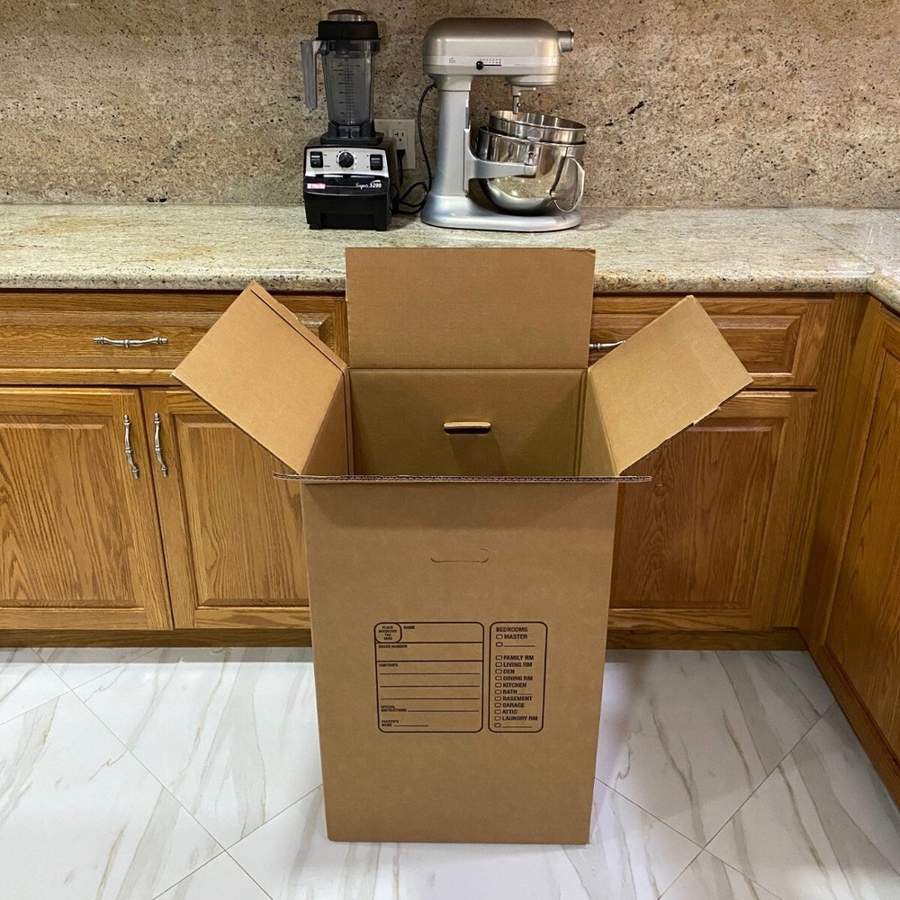 UBMOVE Kitchen Moving Boxes (4 Pack) Double Wall 18x18x28" Heavy Duty Boxes