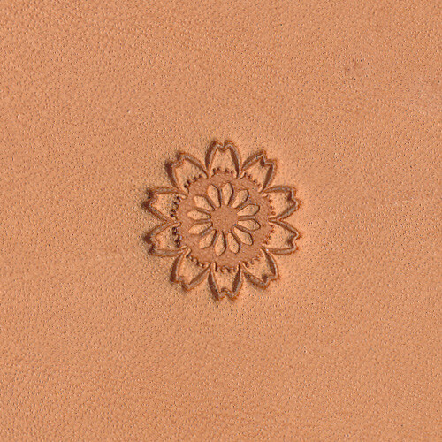 Geometric Round E385 Leather Stamp