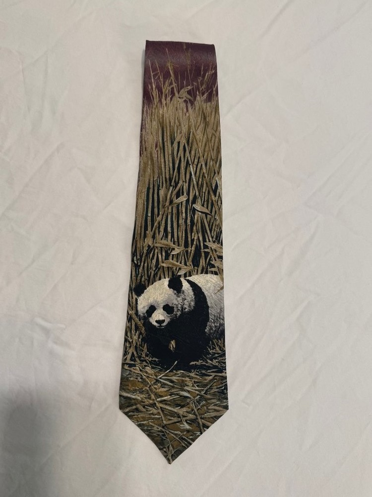 Endangered Species Panda Silk Tie