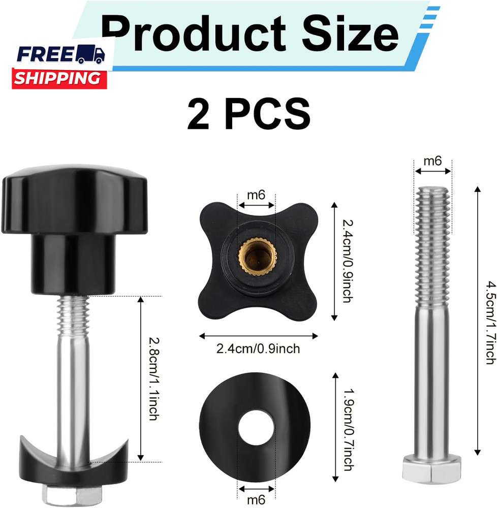 2 Sets Rollator Walker Replacement Arm Adjustment Knobs, Comfortable Universal P