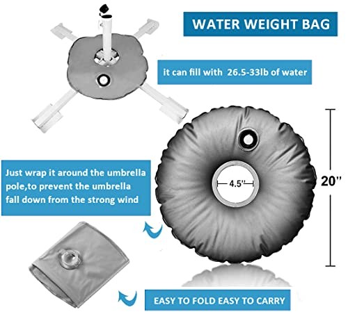 20.87 Inch Water Umbrella Weight Bags Flags for Base Stand Outdoor Collapsible