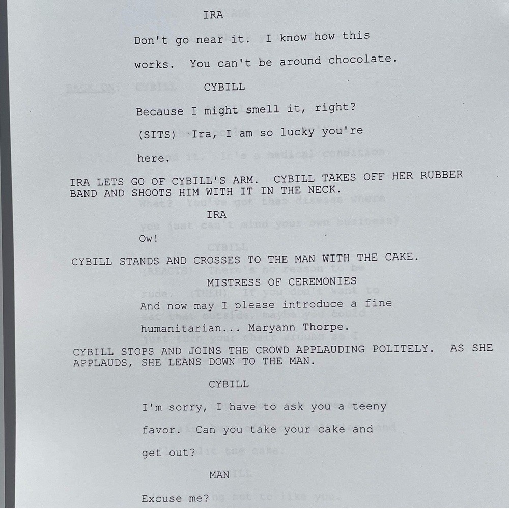 CYBILL 1998 TV Series Production Used Table Draft Script + Final Draft Revisions