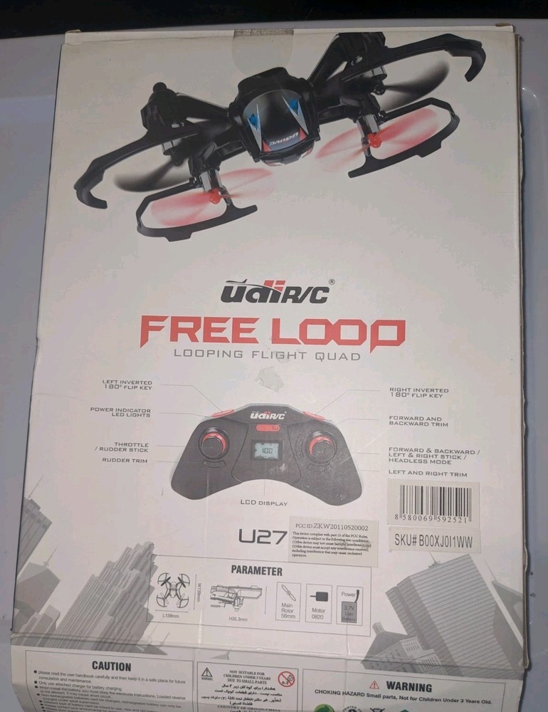 RC Drone - UDI U27 - 2.4ghz 4 Channel Axis Remote Control Quadcopter - Free Loop