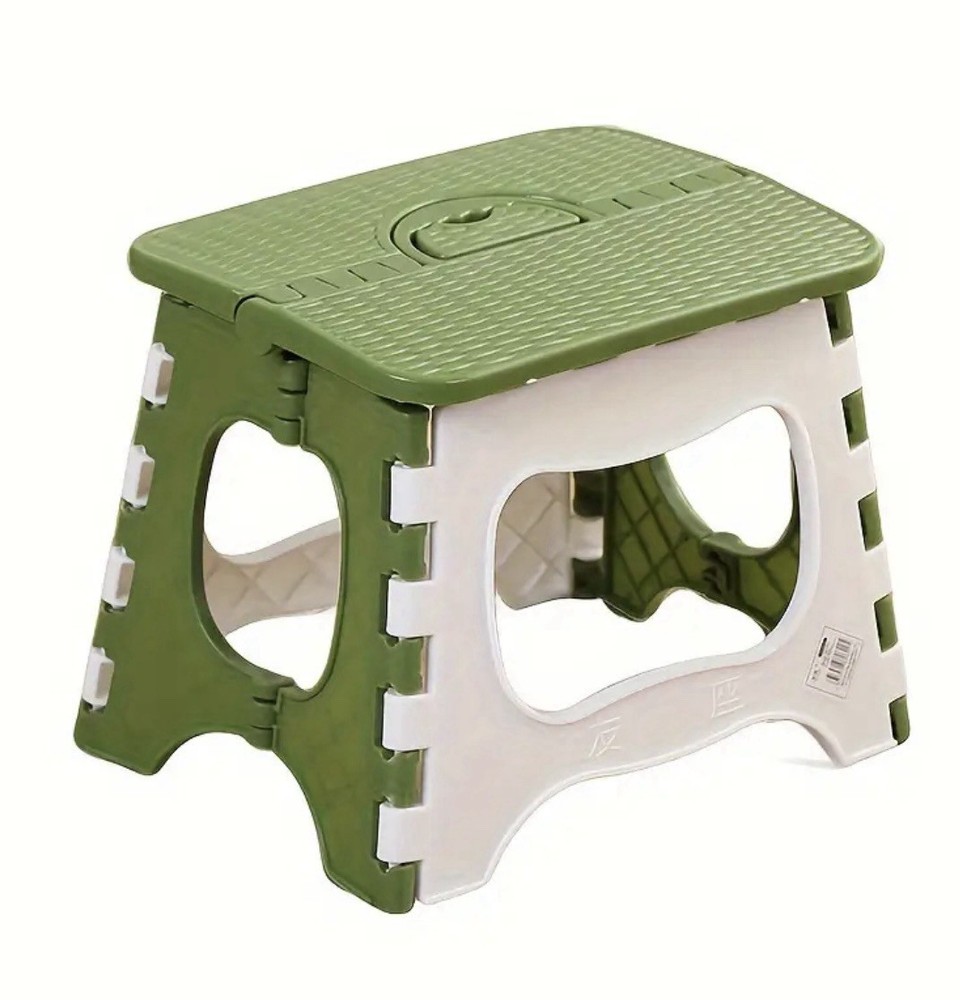 Portable Folding Stool Lightweight, Green & White, Squatty Potty Stool