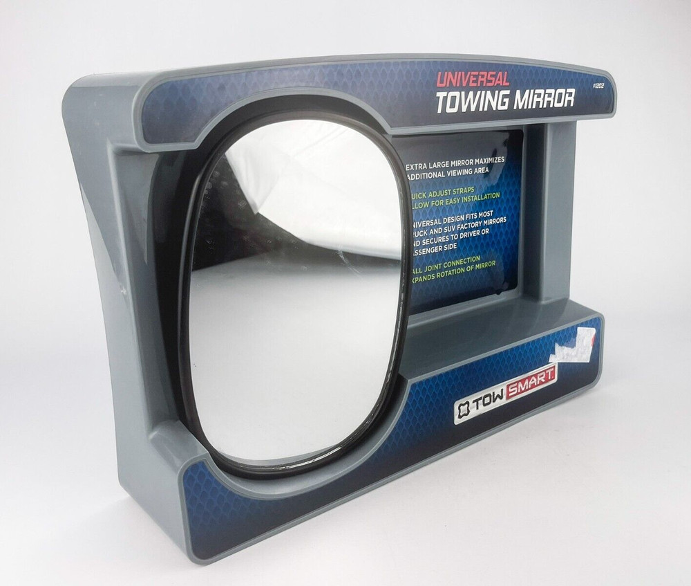 Universal Towing Mirrors Tow Smart Extra Large Mirror Adjustable Straps