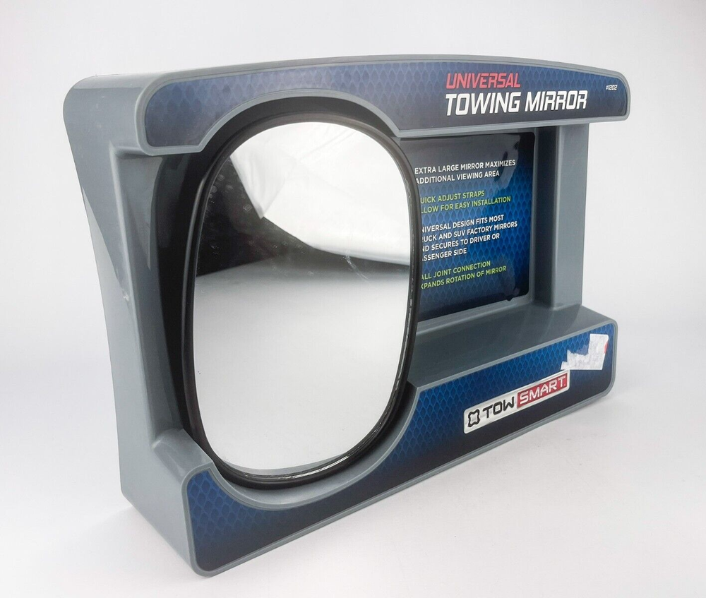 Universal Towing Mirrors Tow Smart Extra Large Mirror Adjustable Straps
