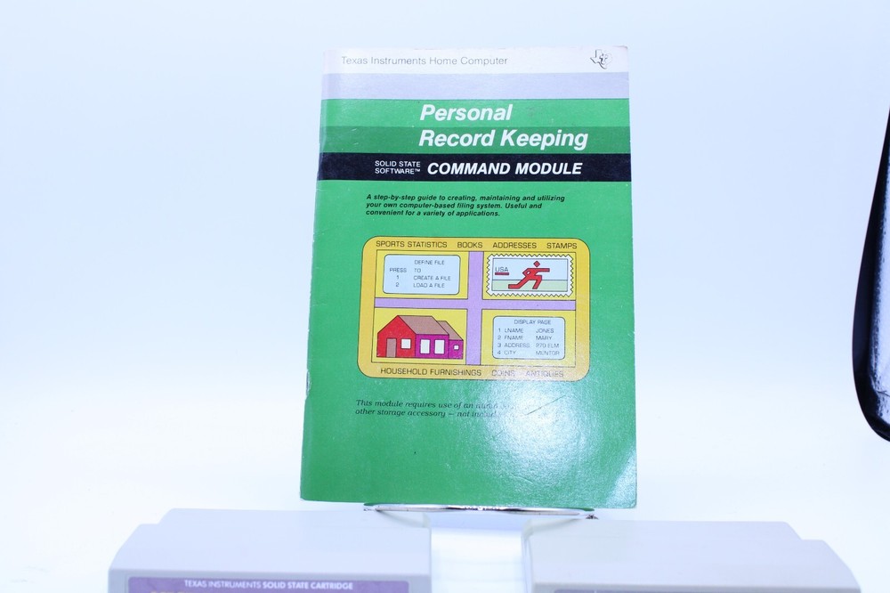 Texas Instruments TI-99/4A -PERSONAL RECORD KEEPING BOOK PHM 3044/3113 UNTESTED