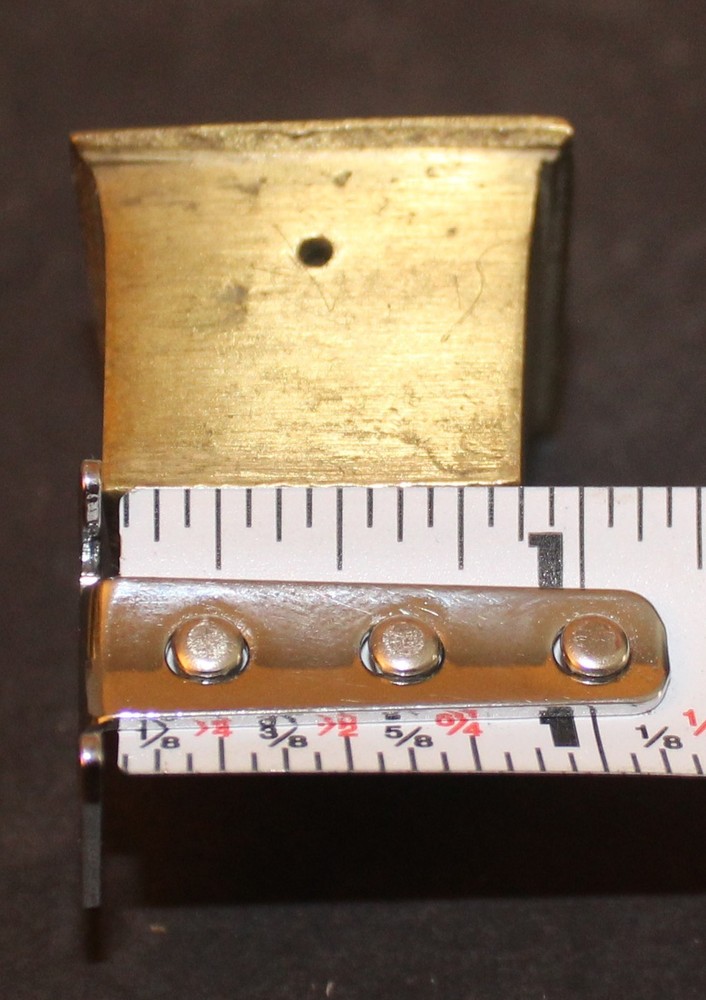 4 Quality Antique Solid Brass Small Square Table Leg Ferrules 1 1/8" x 1" High