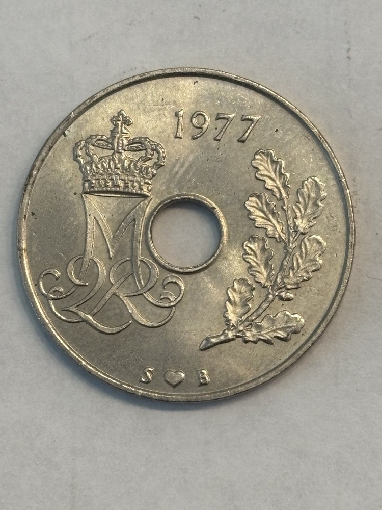Denmark 25 Ore Coin 1977