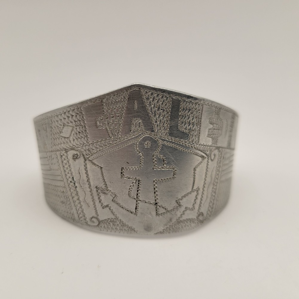 WW2 New Caledonia South Pacific US Flags Military Navy Cuff Trench Bracelet