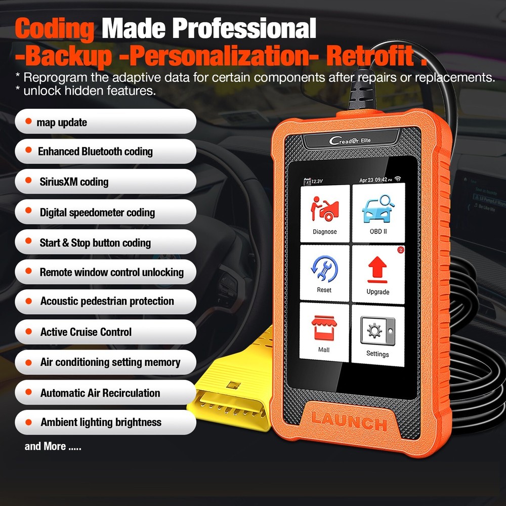 LAUNCH Creader Elite for BMW Full Systems Diagnostic Scanner OBD2 Code Reader