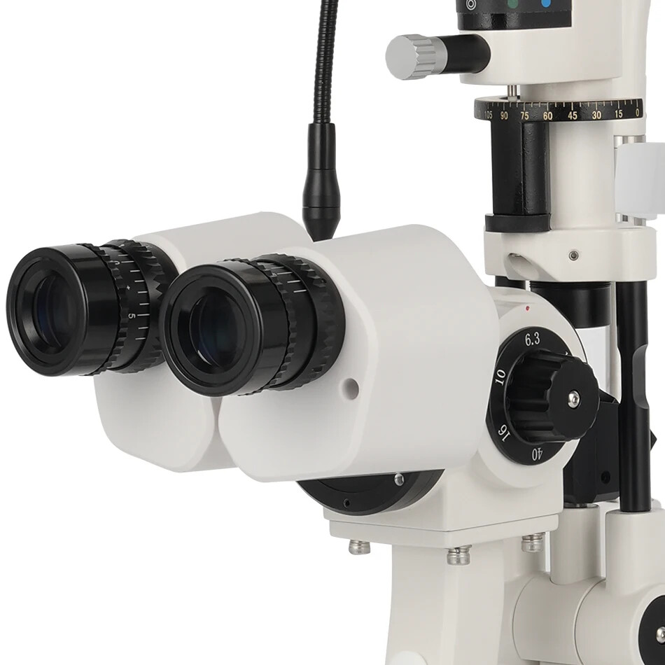 Five times magnification ophthalmic slit lamp optometry microscope