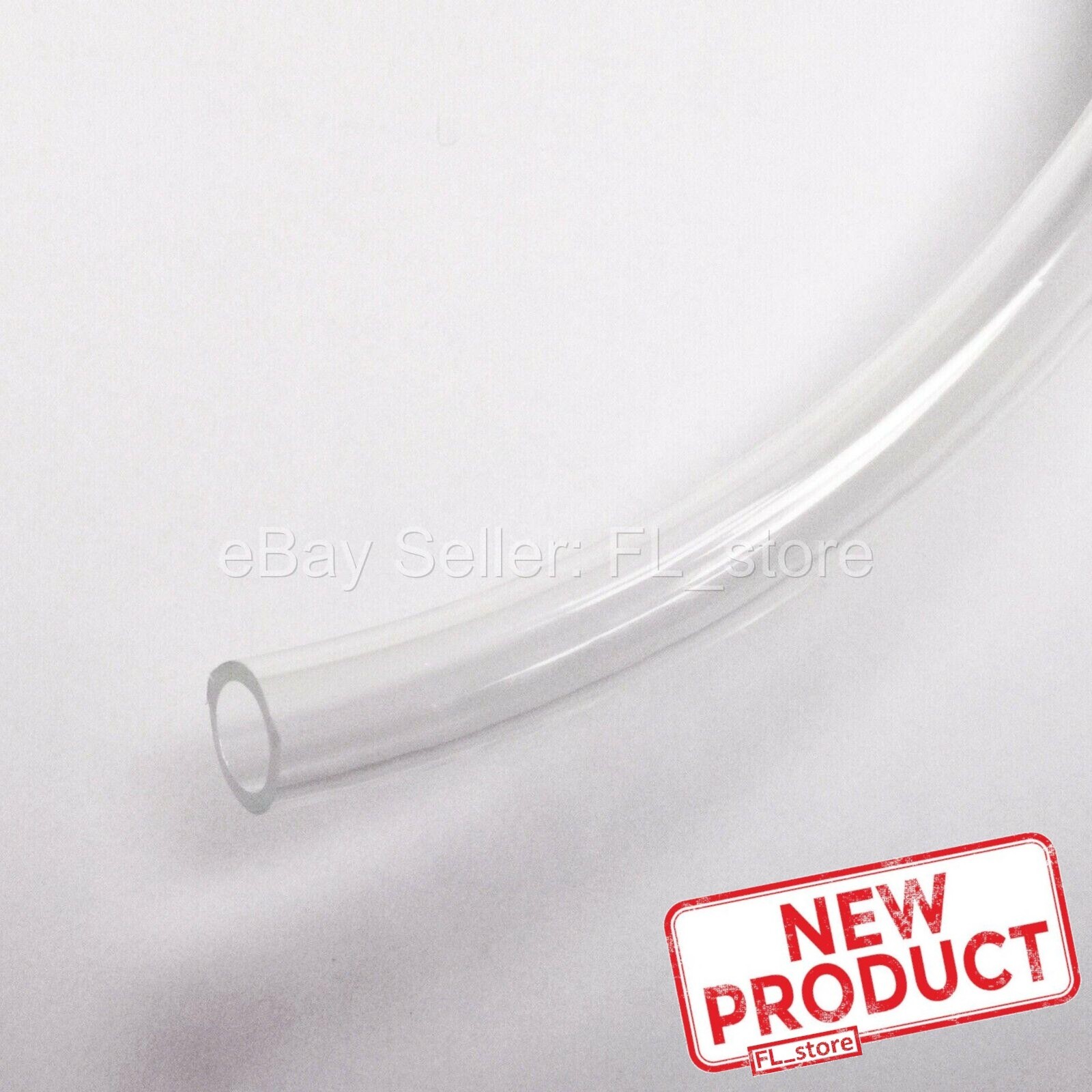100 Feet Clear Plastic Tubing 1/4" ID x 3/8" OD Flexible Roll PVC Tube NEW