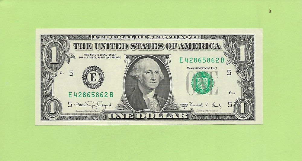 1988A ..UNCIRC $1  E 4286 5862 B  .... 1988A $1  E-B      NICE NOTE    FRN