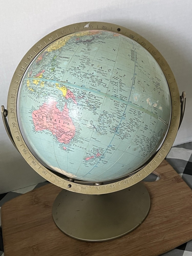 Vintage 1950's Replogle Reference 10 Inch World Globe