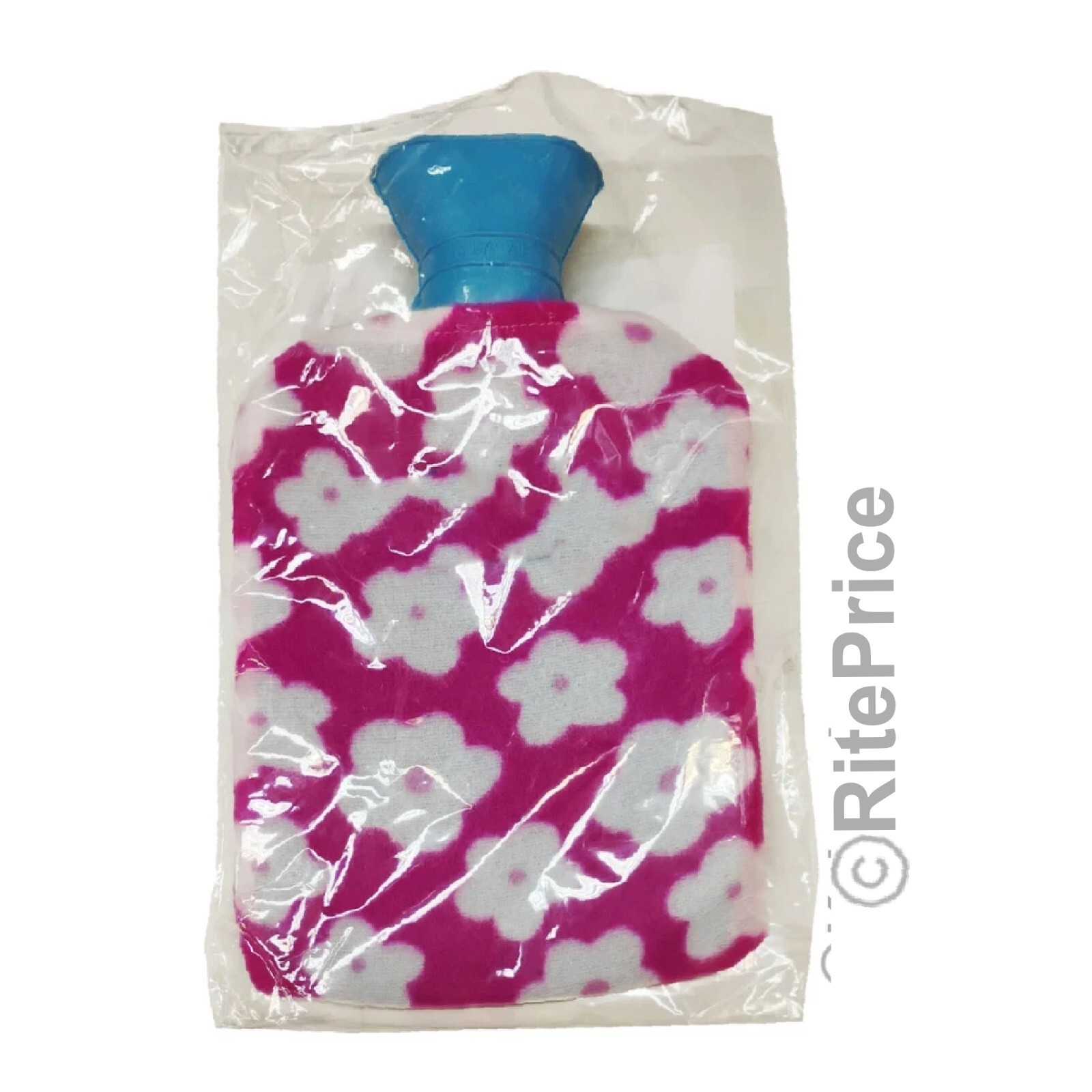 2000ml Hot Water Bottle with Plush Cover Rubber Bag For Pain Relief Warm Therapy