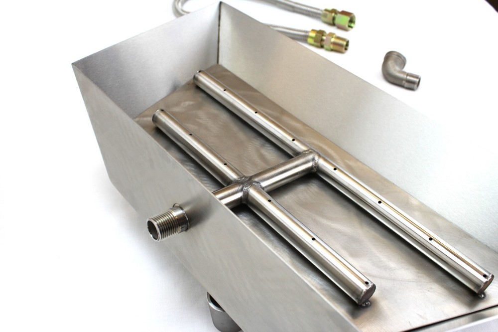 Stainless Steel Gas Fireplace Burner Pan