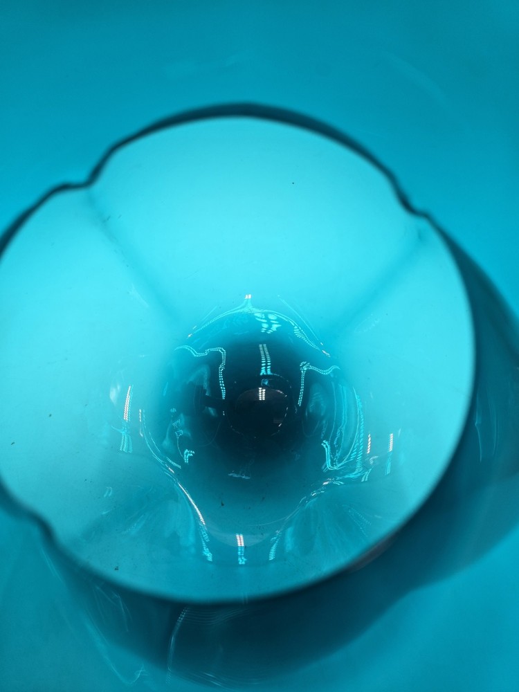 Hand Blown Small Blue Glass Pitcher