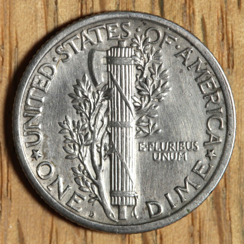 1924 D - Mercury Dime 10¢ - XF+ Extra Fine Plus
